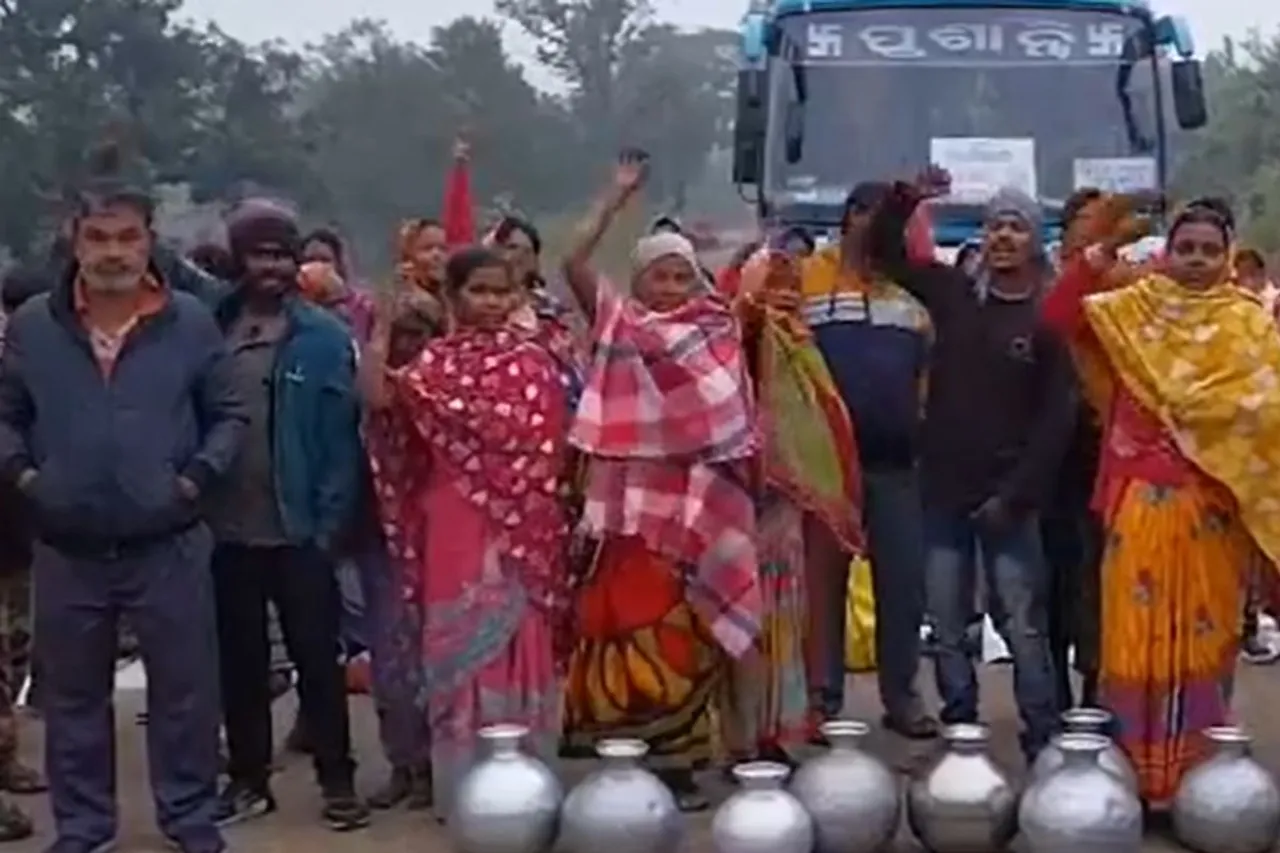 Keonjhar protest for potabe water