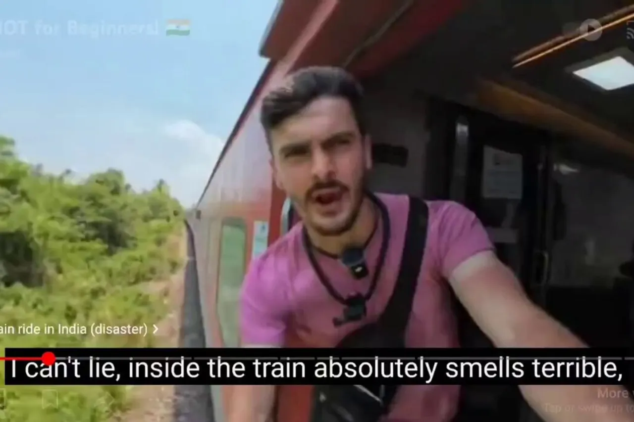 Who is traveller Oli Barrett shared his experience about toilets in Indian railways?