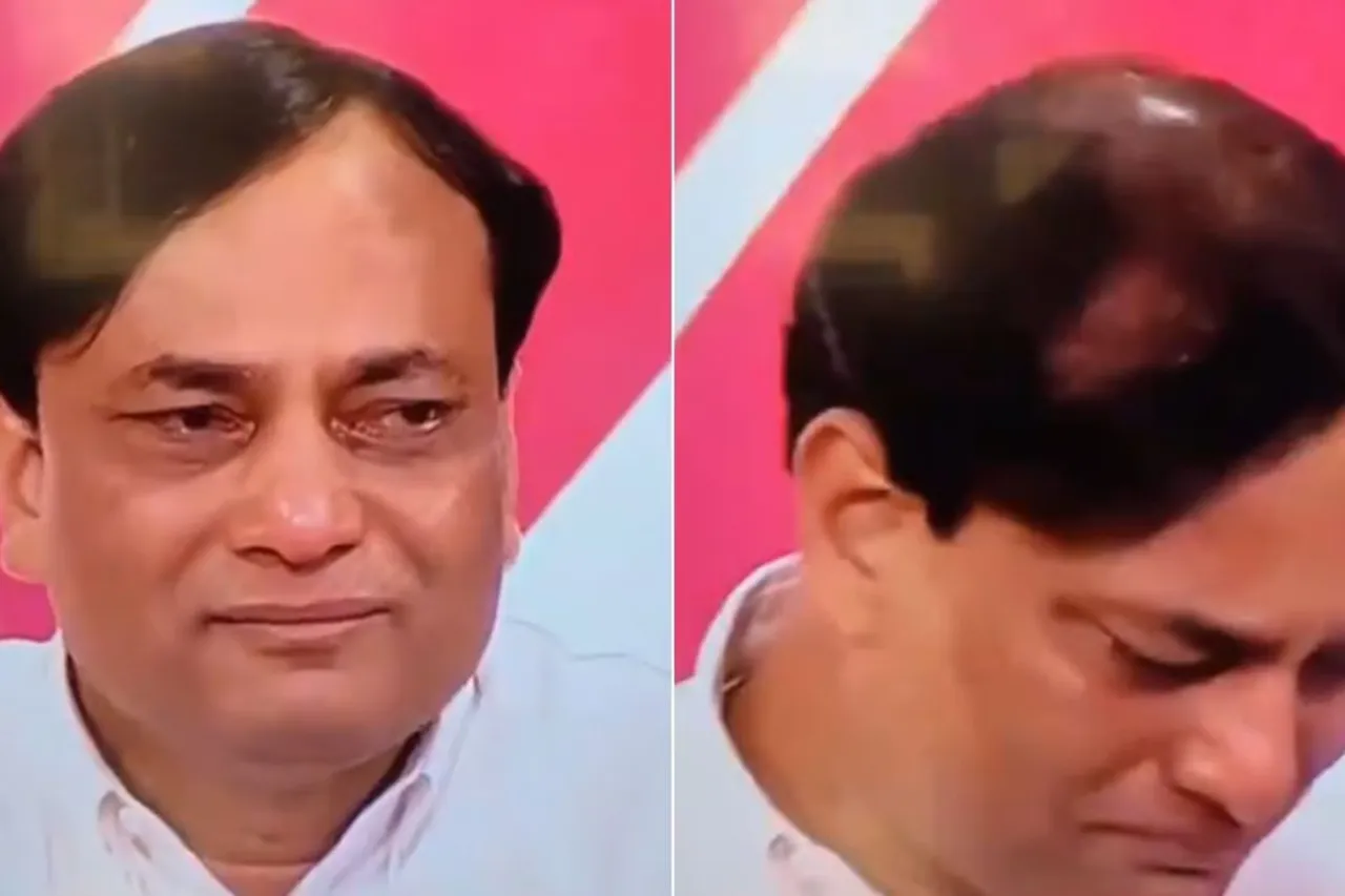 Who is pollster Pradeep Gupta seen crying on India Today after exit polls failed?