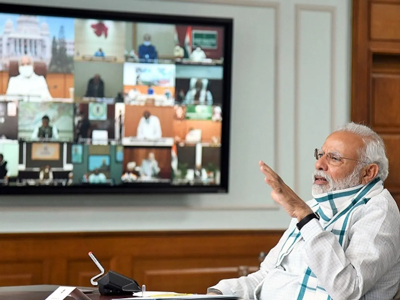 Coronavirus lockdown in India PM Modi Conference states CM