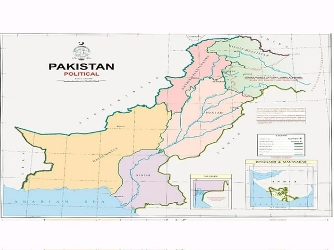 Jammu & Kashmir and Junagarh district in Pakistan's new political map
