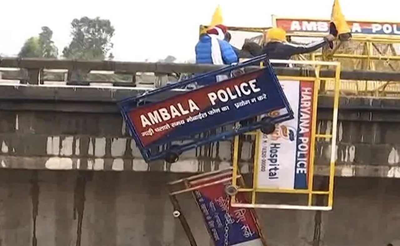 Farmers protest against agricultural law, barricading break police clash at ambala punjab haryana border delhi