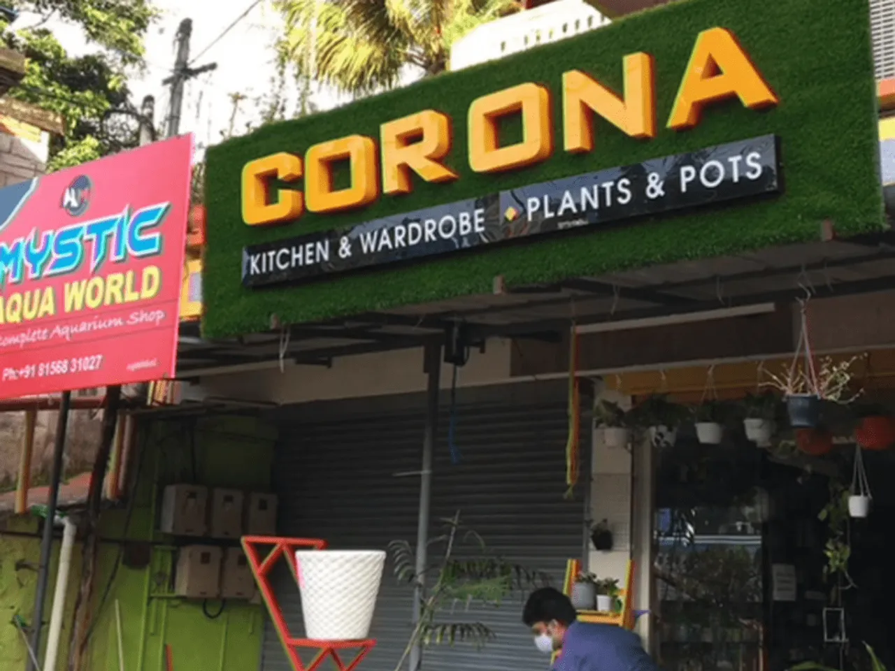 This shop in Kerala Named 'Corona' and it's attracting customers