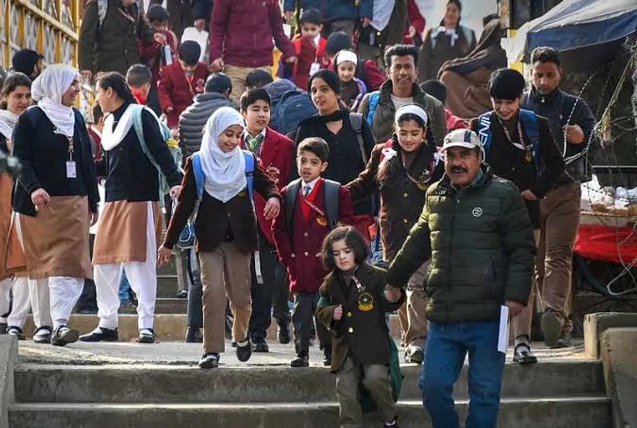 Schools reopen for classes 8th to 12 for students in Kashmir