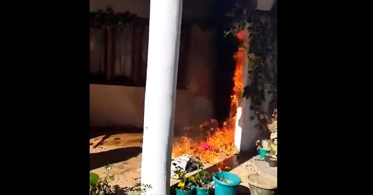 Salman Khurshid's home set on fire, what's the whole matter