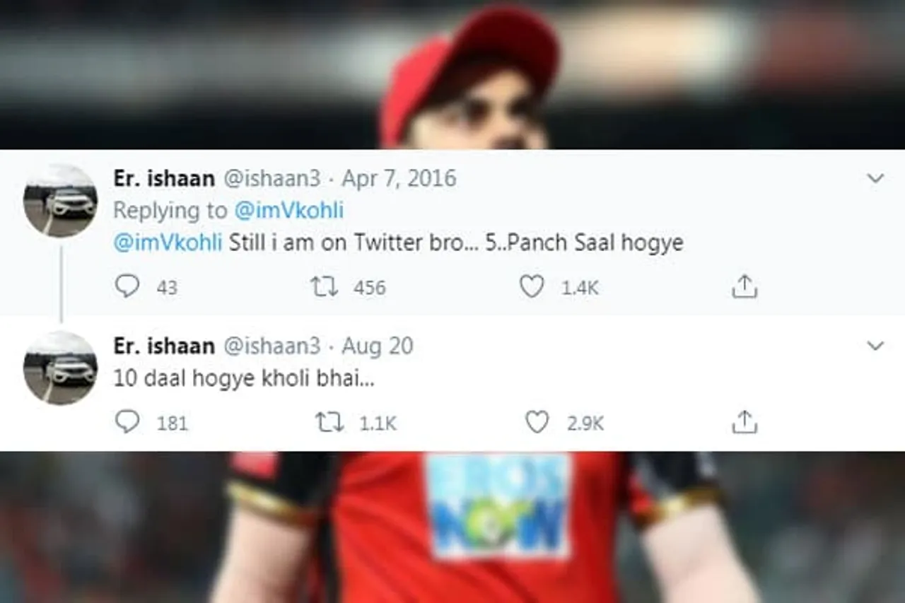 10 saal ho gaye bhai' Fan trolls Virat Kohli for warning