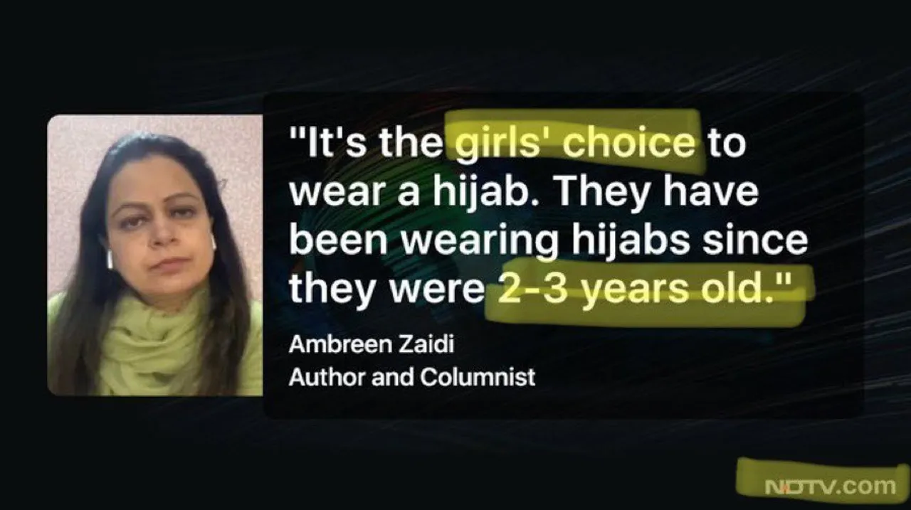 NDTV Misquoted Ambreen Zaidi