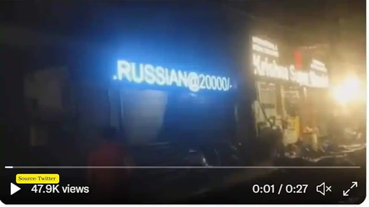 Ad in Delhi reads 'Russian@20000/: What's the whole matter