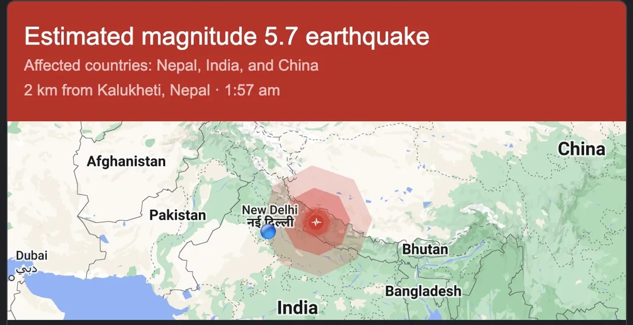 delhi earthquake, earthquakes in delhi