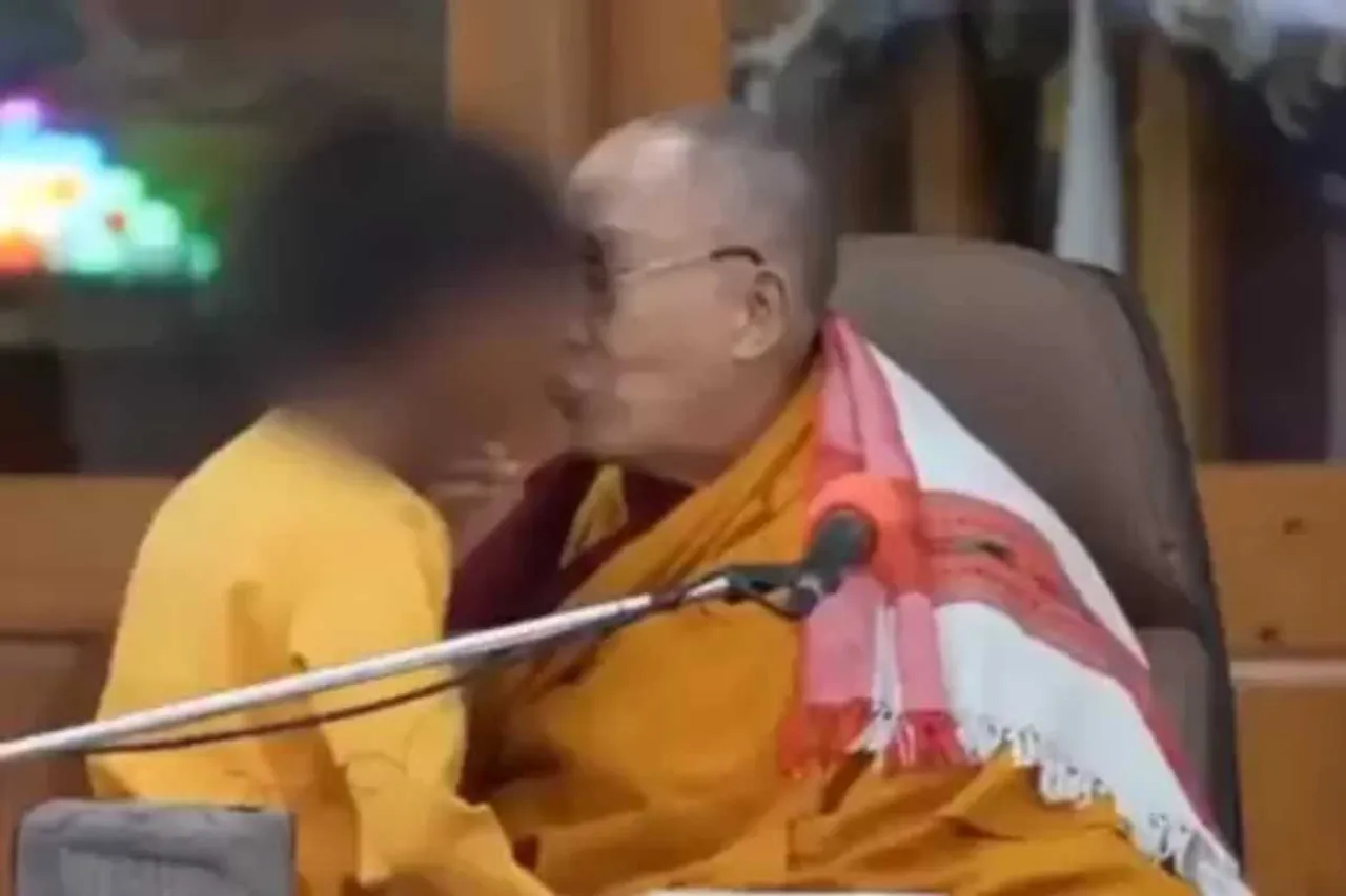 dalai lama kissing boy video