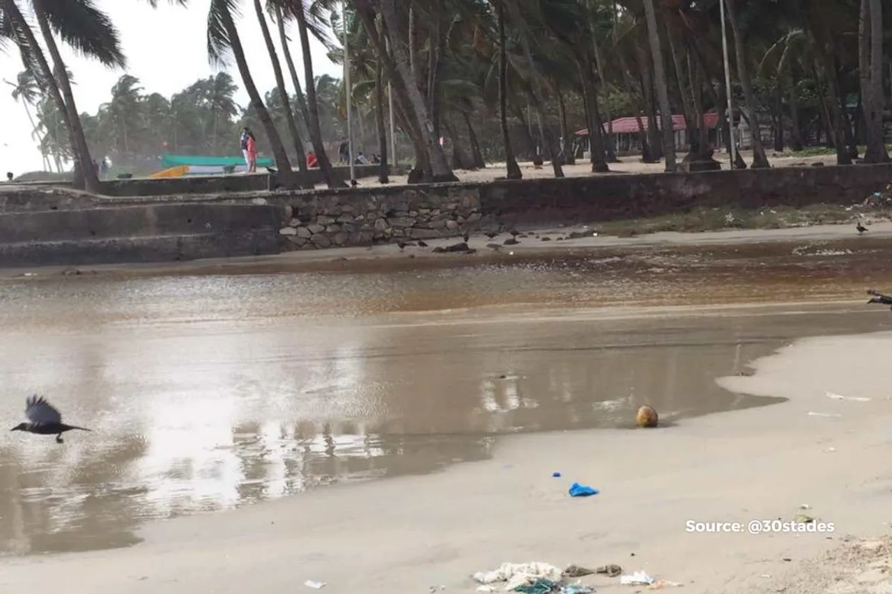 goa beach pollution