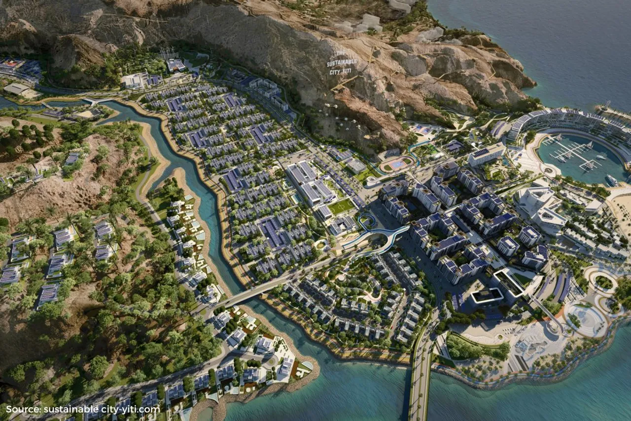 What makes Oman's Yiti a sustainable city?