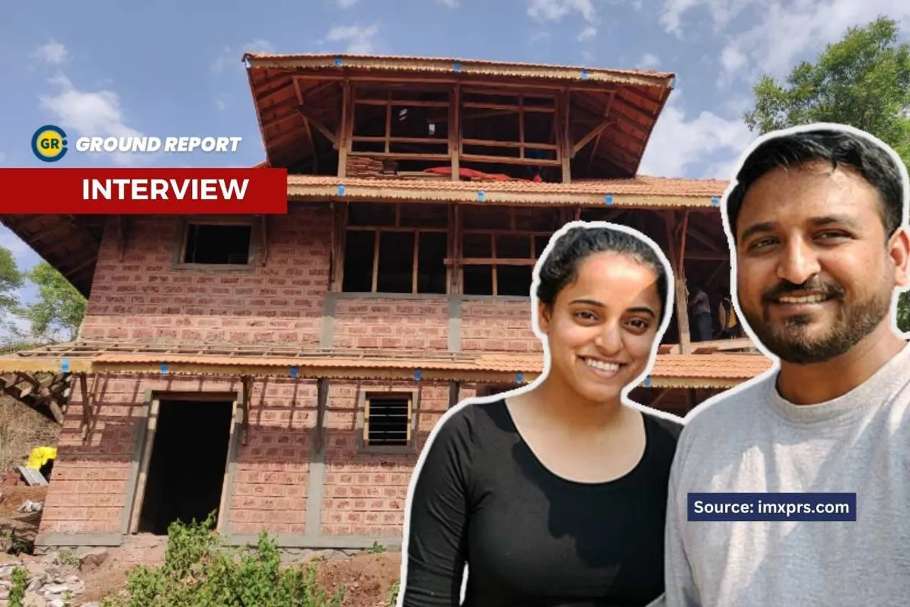 Architect couple Dhruvang and Priyanka building mud houses in Pune