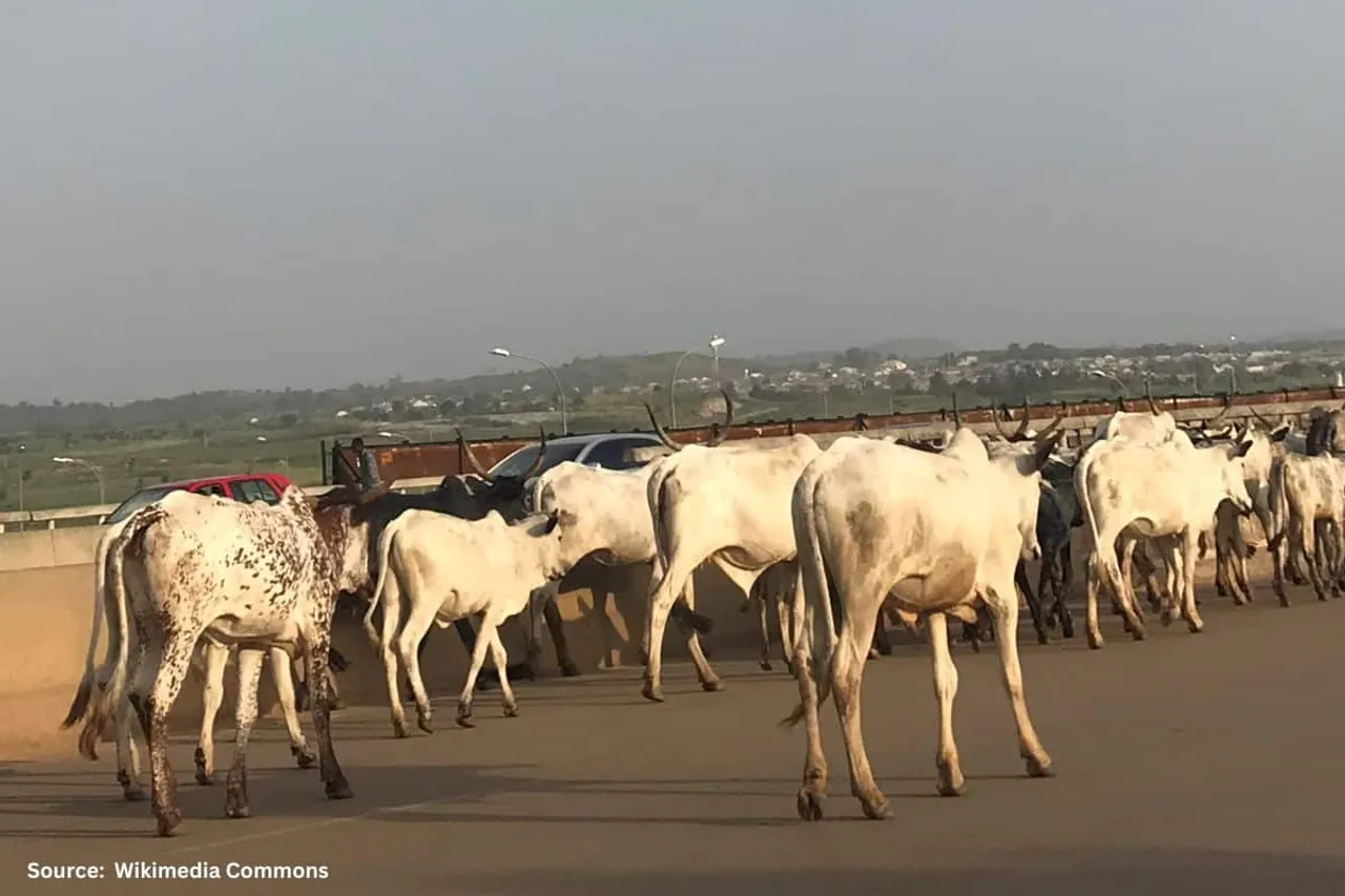 Heat stress in livestock due to climate change, impacting livelihoods