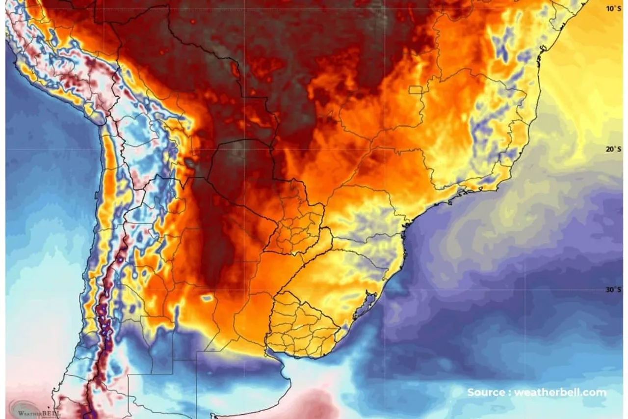 South America is warming in winters, it’s over 100 degrees