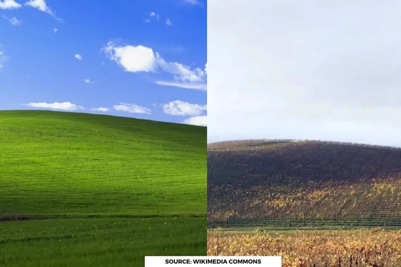 How landscape of most famous wallpaper in history changed