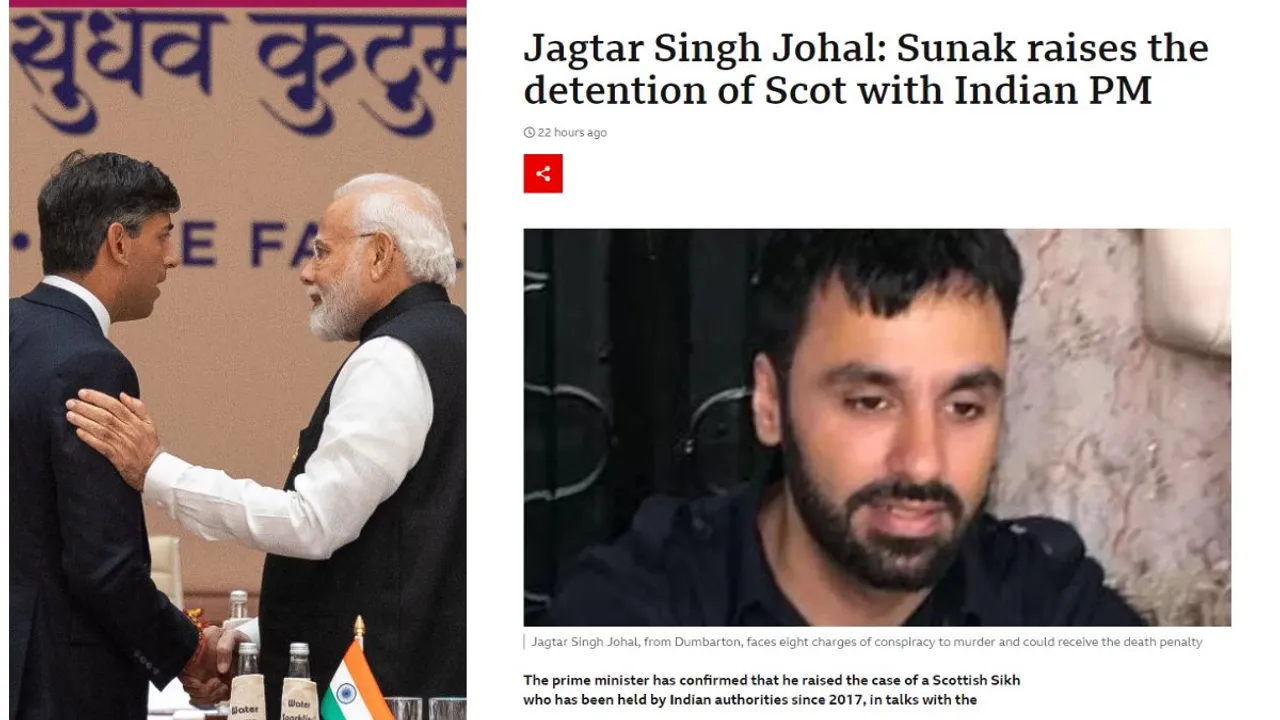 Rishi Sunak raised the issue of detention of British Sikh Jagtar Singh Johal in talks with Modi: BBC