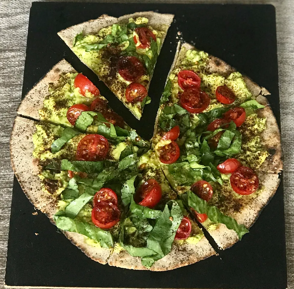 Millet flat bread pizza