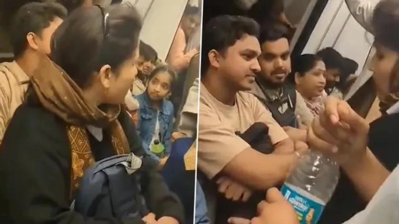 Woman Controversial Act in Delhi Metro