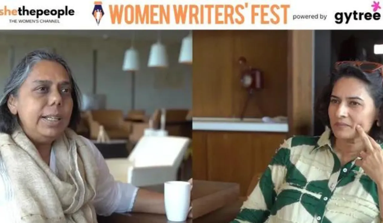 Ruchira Gupta with Shaili Chopra at Women Writers Fest