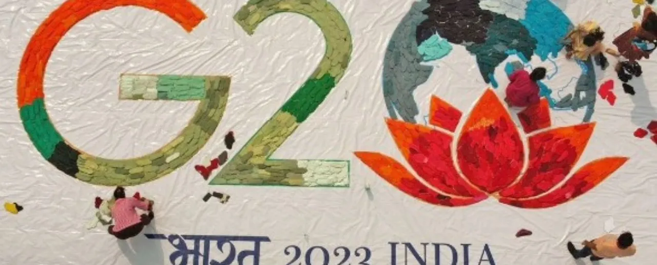 Menstrual Awareness: छात्रों ने जी20 इंडिया का लोगो 3,000 पैड के साथ बनाया