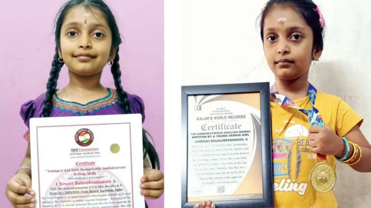 Chirasvi Balasubramanian, India's Youngest Ambidextrous Prodigy