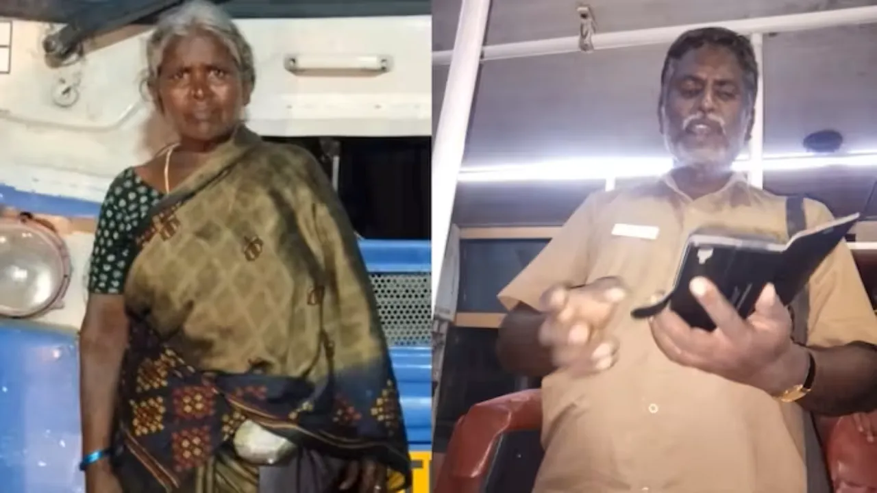 Dalit women faces discrimination in the bus.