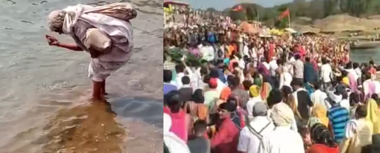नर्मदा नदी में टहल रही बुजुर्ग महिला को लोगों ने देवी समझा, महिला को देखने उमड़ी थी भारी भीड़, जानें क्या है सच