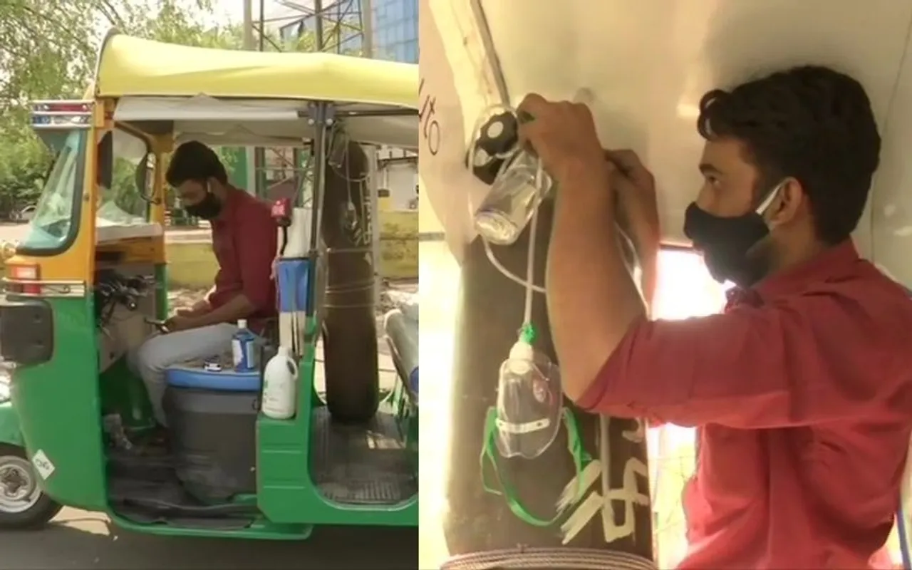 भोपाल: आदमी ने ज़रूरतमंदो के लिए ऑटो-रिक्शा को फ्री एम्बुलेंस में परिवर्तित किया