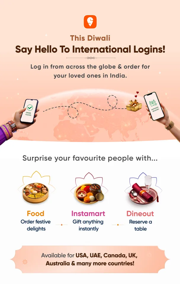 Swiggy International login