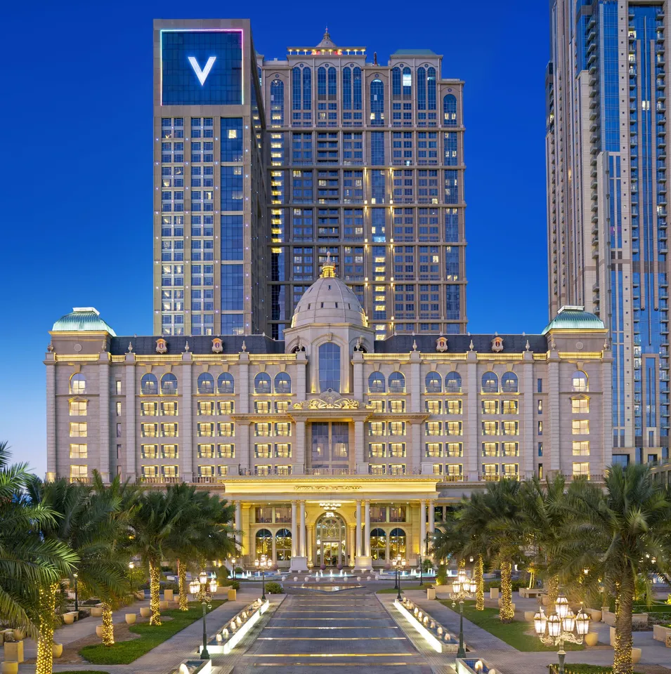 Habtoor Palace Exterior Night Shot