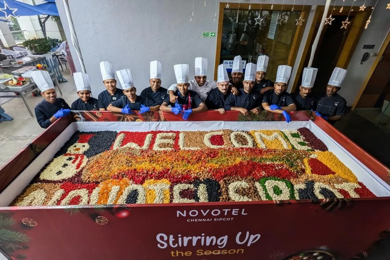 Novotel Chennai Sipcot cake mixing