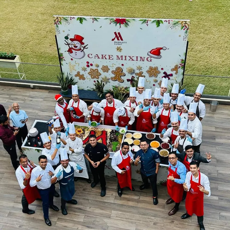 Surat Marriott Hotel Ushers in Festive Cheer with Joyous Cake Mixing Ceremony