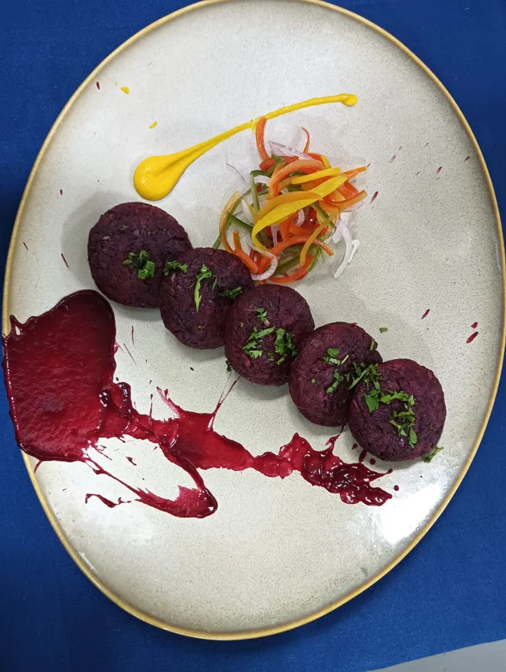 Beetroot Peanut Tikki GMM