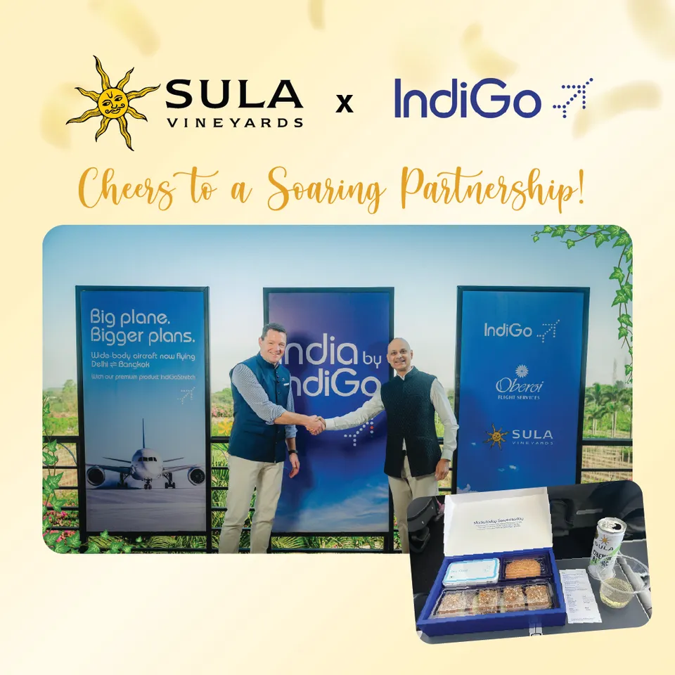 Image L-R Pieter Elbers CEO of IndiGo & Rajeev Samant CEO of Sula Vineyards