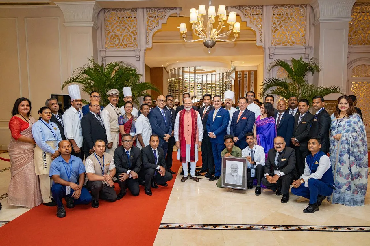 INDIAN PM NARENDRA MODI GRACES TAJ SAMUDRA COLOMBO WITH HIS PRESENCE