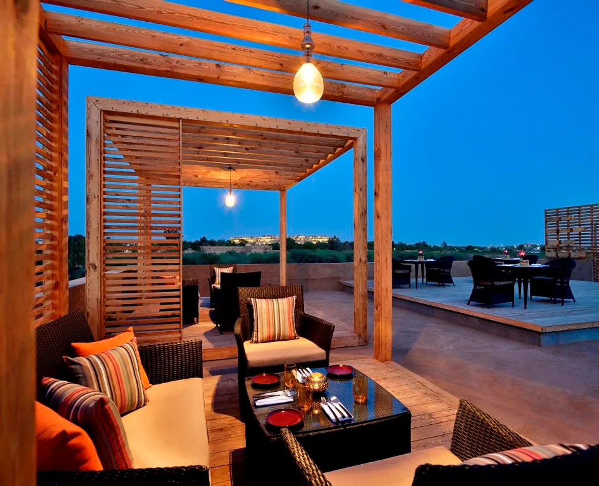 Wyra-rooftop restaurant at Jaisalmer Marriott Resort and Spa