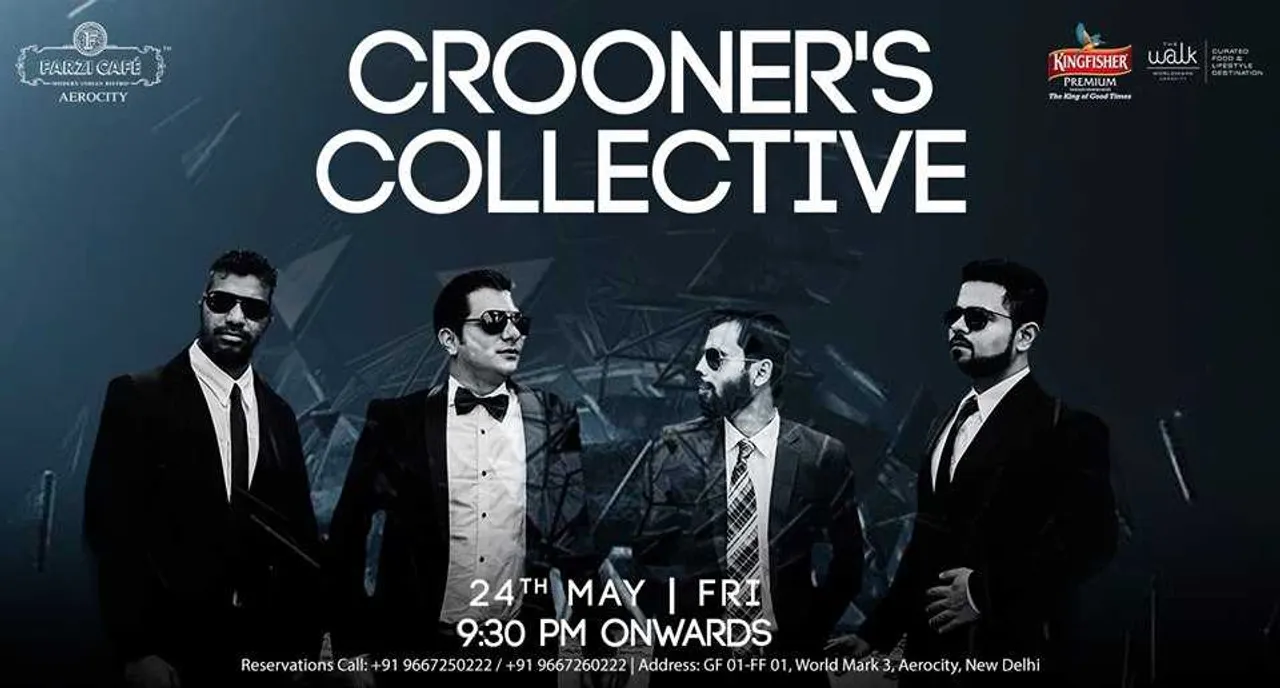 Crooners Collective performing at Farzi Cafe, Aerocity