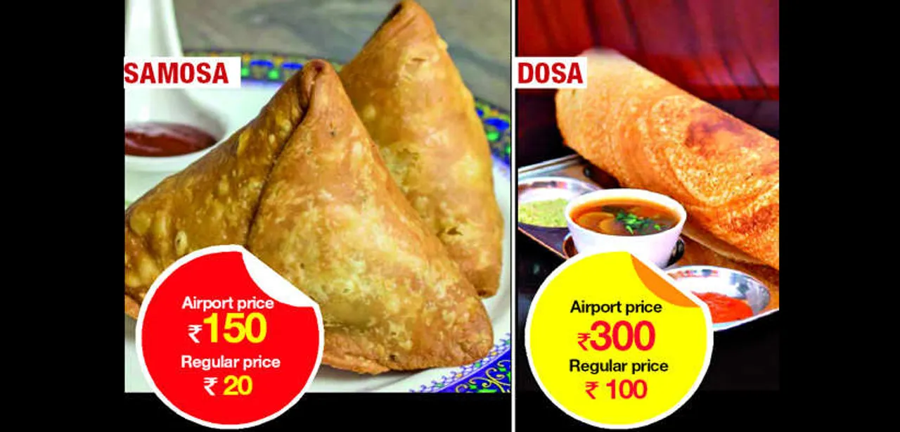 Rs 150 for a samosa and Rs 300 for a dosa! Why does airport food cost so much?