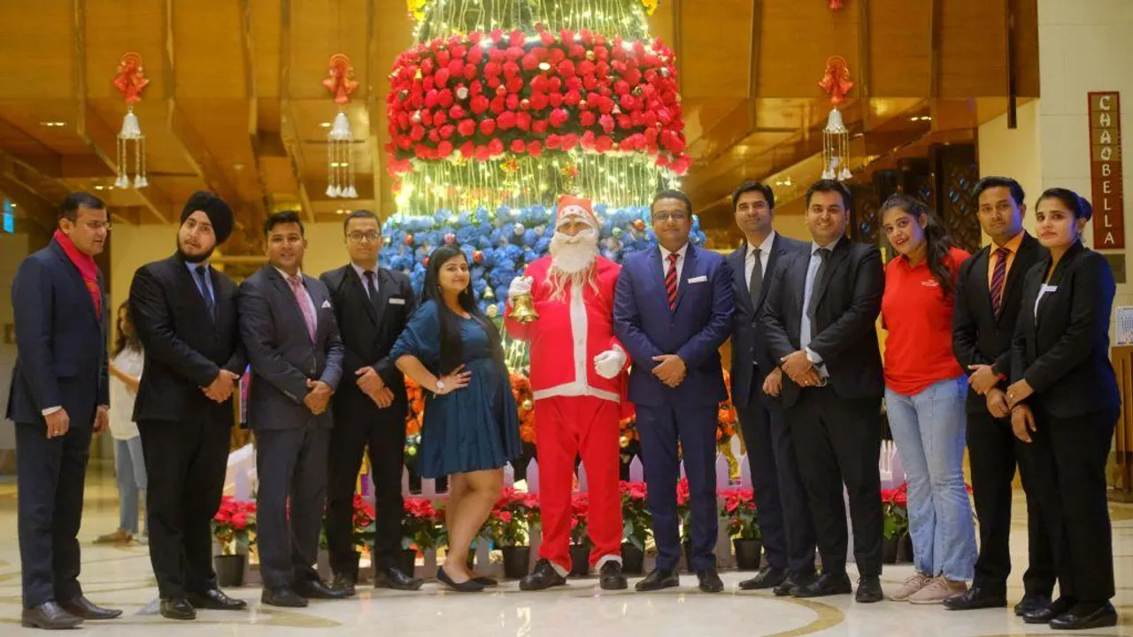 Journey To Tomorrow: Crowne Plaza New Delhi Okhla lights up an innovative Christmas tree made from 5200 recycled tissues 