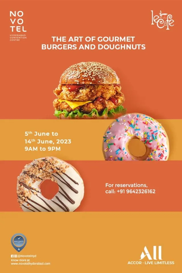 The Art of Gourmet Burgers and Doughnuts! @Novotel Hyderabad Convention Centre