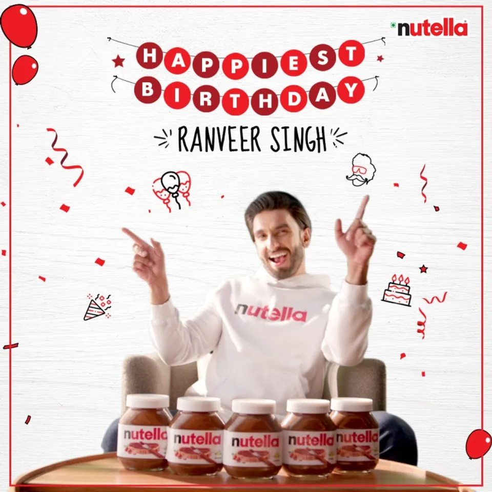 Nutella Celebrates Brand Endorser Ranveer Singh’s Birthday with Limited-Edition Nutella Jar and Interactive AR Experience