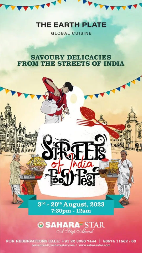 Relish the flavors from the “Streets of India” at Hotel Sahara Star 