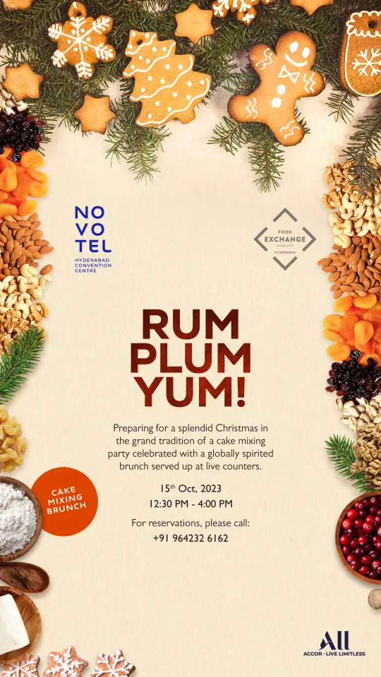 Rum Plum Yum @Novotel Hyderabad Convention Centre