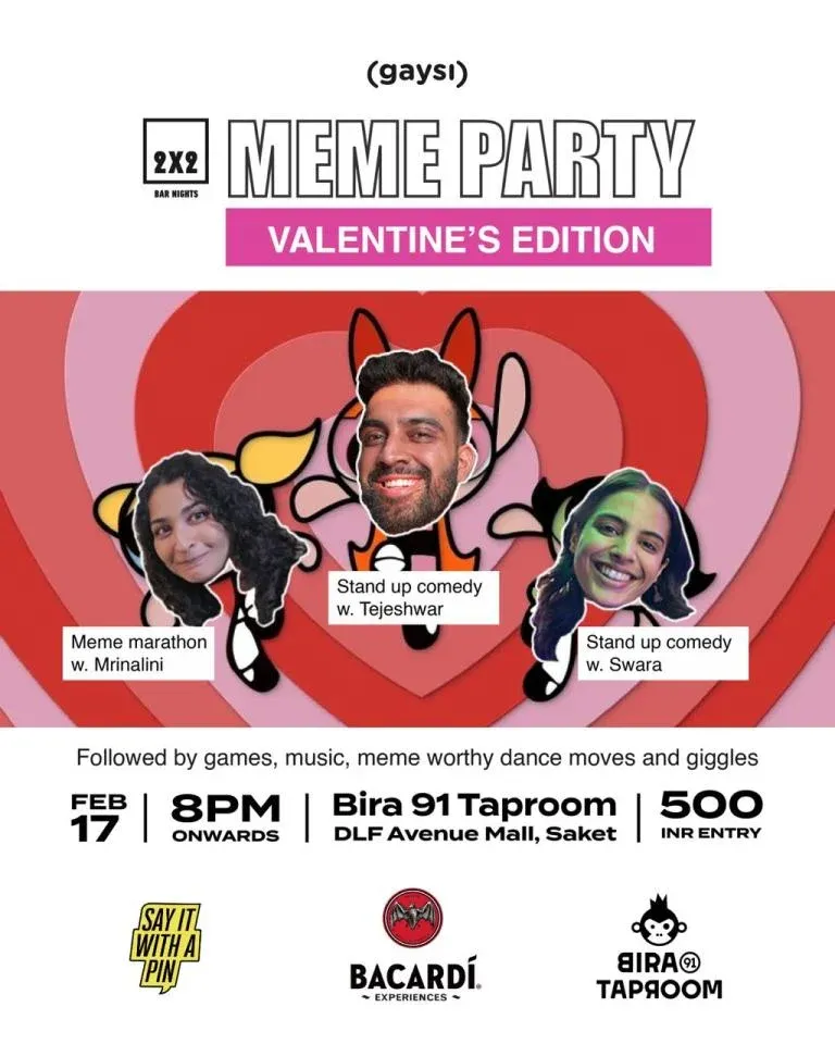 Gaysi Meme Party 'Valentines Edition' at BIRA 91 Taproom 