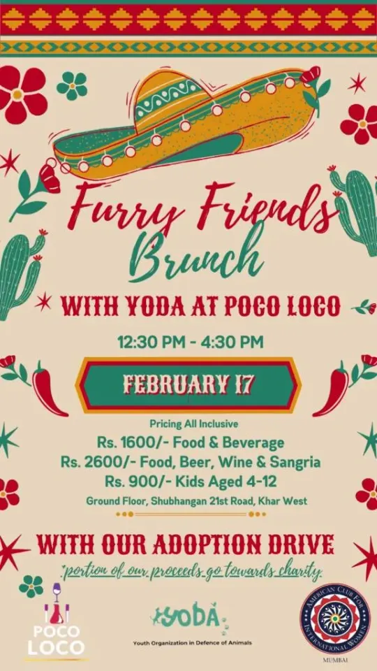 Brunch With A Cause: Join In For A Mexican Food Fiesta And Help Rescue Animals With “Poco Loco's Furry Friends Brunch With YODA and ACIW”