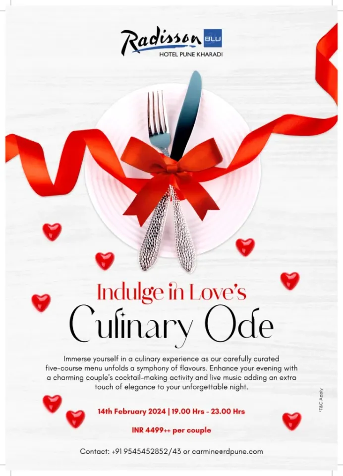 Indulge in Love's Culinary Ode at Radisson Blu Hotel Pune Kharadi