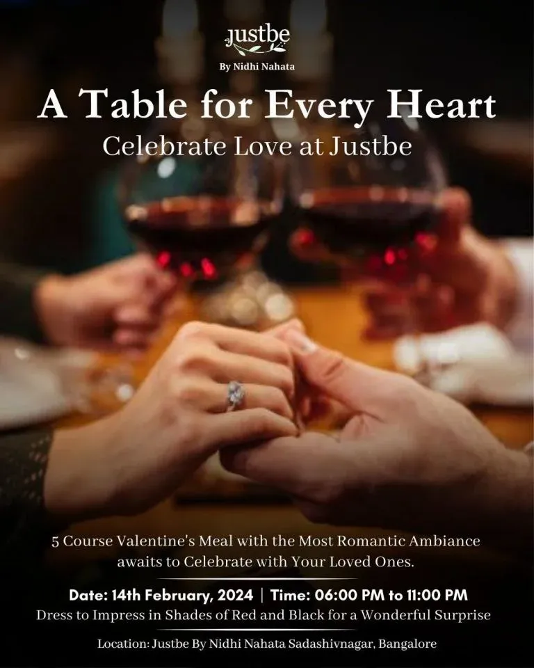 Table for Every Heart! Celebrate Love at Justbe by Nidhi Nahata