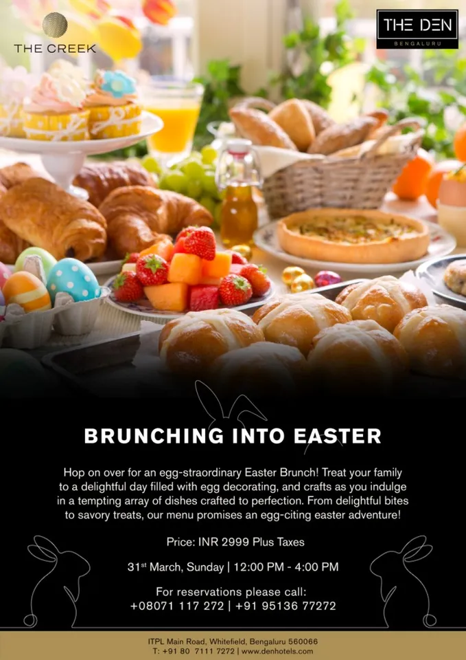 Celebrate Easter with a Fun-Filled Brunch at The Den, Bengaluru