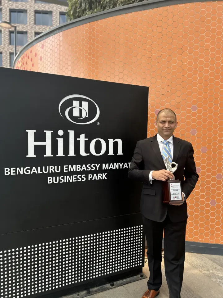 Hilton Bengaluru Embassy Manyata Business Park Celebrates General Manager Manish Garg's Prestigious HVS ANAROCK Award